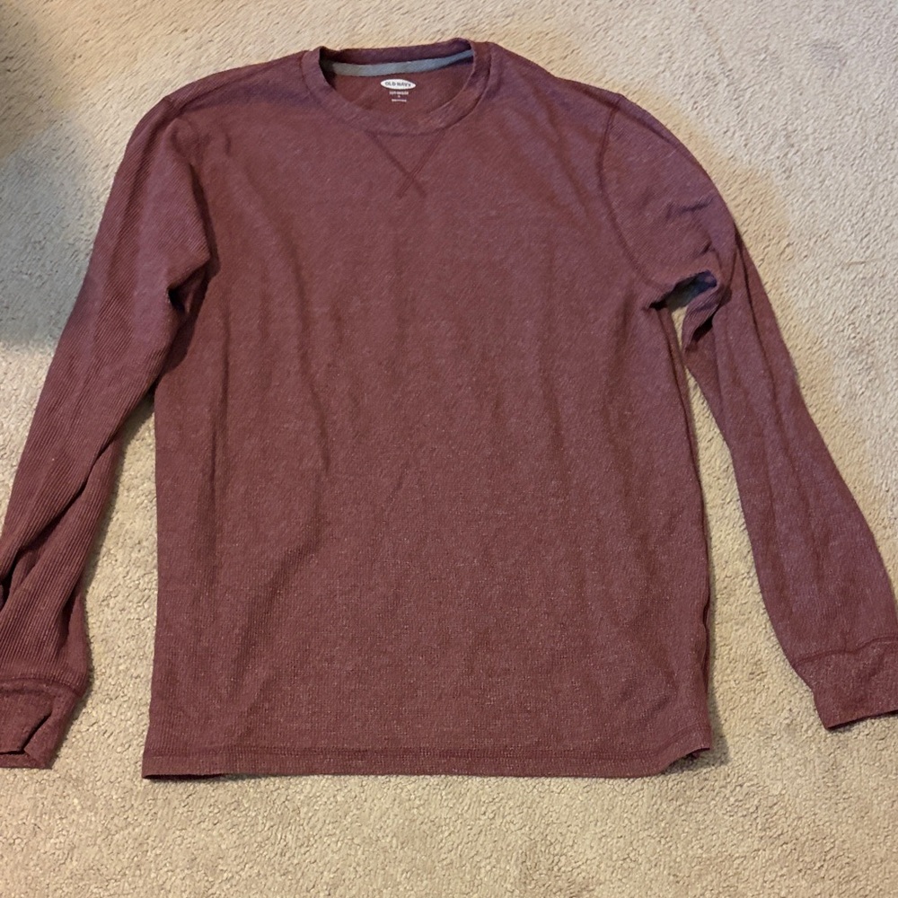 Old Navy Burgundy Crew Neck Top